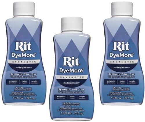 Rit Dyemore Liquid - Selecciona tu color - Contenedor de 8 onzas, paquete de 3 + código QR King Combo (azul marino)