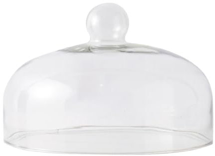 1Pc Gâteau Couverture Beurre Plateau Conteneurs Pour Fruits Cloche Tente Gâteau Servant Table Plateaux Pour Manger Des Aliments Verre Blanc Verre Cache-Poussière Micro