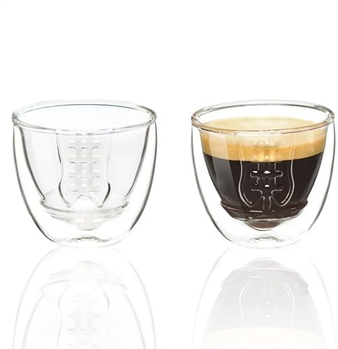 40YARDS American Football - Bicchieri da espresso, 2 pezzi, borosilicato a doppia parete, per feste di football