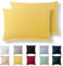 Alreya Kissenbezug 30 x 50 cm (2er Set) - Gelb - 100% Jersey Baumwolle - Kissenhülle für Kissen 30x50 cm, Jersey Kopfkissenbezüge, Superweicher Kissenbezüge 30x50 mit Reißverschluss