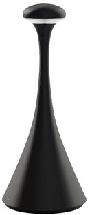SIGOR Nudrop mini - Dimmbare kleine LED Akku-Tischlampe Indoor & Outdoor, Höhe 21 cm, aufladbar mit easy-connect puk, 7 h Leuchtdauer, nachtschwarz