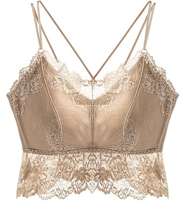 Women Camisole Tops Sexy V Neck Crop Cami Top Built in Bra Backless Lace Vests Ladies Cocktail Solid Colour Camisole Midriff Tops Summer Sexy Padded Underwear
