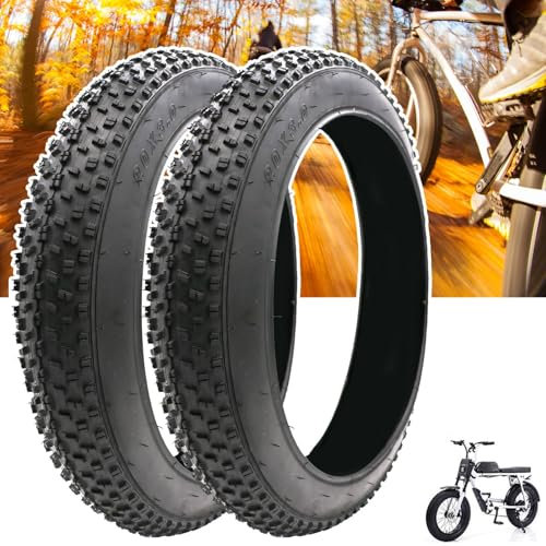 2 Stück Bike Fat Tire 20/24/26 x 3.0/4.0 Zoll Fahrrad Fett Reifen Falten Bead Reifen Elektrofahrrad Reifen Kompatibel Wide Mountain Schnee Fahrrad | 30 PSI(20X3.0)