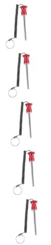 BELLIFFY 5pcs Weight Stack Pin Magnetic Strength Training Screw with Pull Rope for Fitness Equipment Pin Training Red