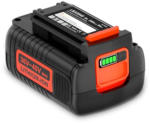 Batería de Repuesto para Black and Decker 36V Batería, 36V 2500 mAh Li-Ion Batería para Black y Decker BL20362 BL2536 LBXR36 LBX1540 LBX2540 LBX2040 LBX36 LST540 LCS1240,con Indicador LED