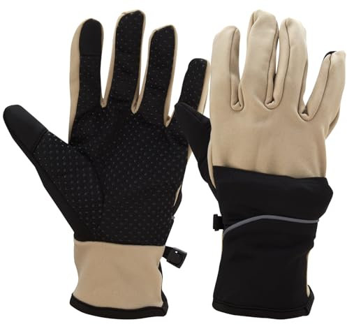 Spyder Damen Laufhandschuhe Tech Touch Warme Handschuhe mit umwandelbarer Abdeckung Wasserdicht Winter Fäustlinge für Frauen (S-XL), stone wash, Large-X-Large