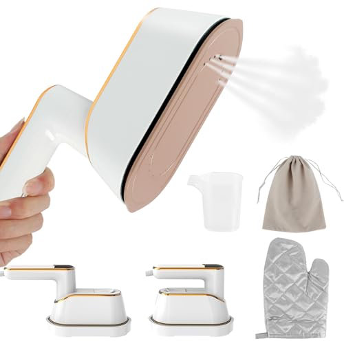 Ferro da Stiro Verticale, Stiratrice Verticale 110ml, 1200W Ferro da Vapore Schermo LCD 2 in 1 10-20S Riscaldamento Rapido, Stiratrice Portatile Rimozione Rapida delle Pieghe per Viaggi e Casa