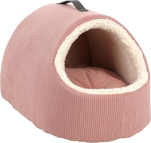 Flamingo Lit pour Animaux Mila Rose – Doux, Confortable, 50x37x18 cm, Lavable, Antidérapant