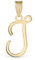 Amberta 9 Karat Gold Italian Charms Anhänger für Damen und Herren | Buchstaben Anhänger Gold | Buchstabenanhänger Für Ketten | Alphabet Anhänger Gold: Charm Buchstabe Gold Letter J