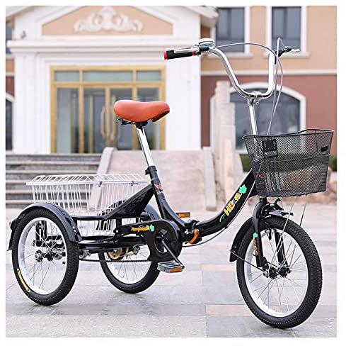 Dreirad für Erwachsene, Trike Cruise Bike Mini – Singlespeed, 3 Räder, mit großem Korb für Freizeit, Shopping, Training