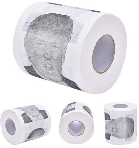 SMYTJSYC 1 Rolle 100 Dollar Geldschein Toilettenpapier Weihnachtsdekoration für Zigarettenpapierhalter Toilettenpapier Trump
