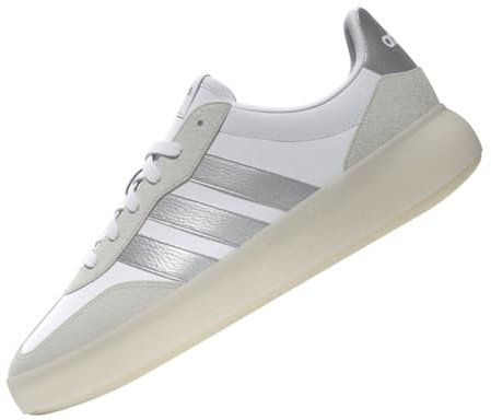 adidas Mujer BARREDA Decode Shoes, FTWR White/Matte Silver/Grey One, 38 EU
