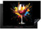 KitchenYeah© Herdabdeckplatte 80x52 cm Einteilig Abdeckplatten Cerankochfeld Abdeckung Ceranfeld Herdplattenabdeckung Induktionsmatte Wein - Glas - Graffiti - Getränk - Rot - Farbe