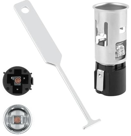 Enchufe de encendedor de cigarrillos de 12 V OEM #56457 con herramienta de extracción, enchufe de salida de 12 V para reemplazar el enchufe del encendedor de cigarrillos del coche, toma de corriente