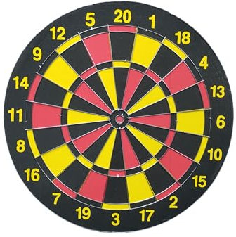 Spiel Darts Darts Schießen Zielbrett Schießbrett Schild Kinder Erwachsene mit Stahlpfeilen Darts Board Double Face Weiß Schwarz 38 cm Rund Haus zum Aufhängen an der Wand