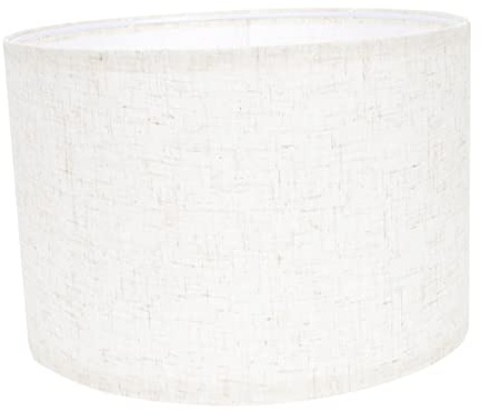 SHINEOFI Pantalla De Lámpara Artesanal De Lino Elegante Para Lámparas Led De Mesa, Accesorio De Luz Interior Decorativo, Color Natural, Tamaño Mediano, Uso En Escritorio y Hogar, 1 Unidad