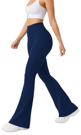 SMILODOX Schlaghose Leggings Damen Loreen, Flared Seamless Sportleggings, Slim Fit Booty Yogahose, Sporthose Blickdicht, Elastische Fitnessleggings für Workout, Gym, Yoga & Alltag
