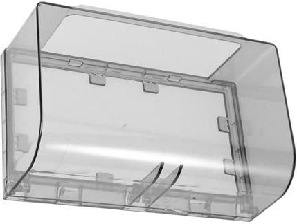 GETAJGHSD 1Pieza Tapa Protectora para Enchufes Doble Caja de Protección Adhesiva para Salpicaduras Transparente para Baños y Ambientes Húmedos
