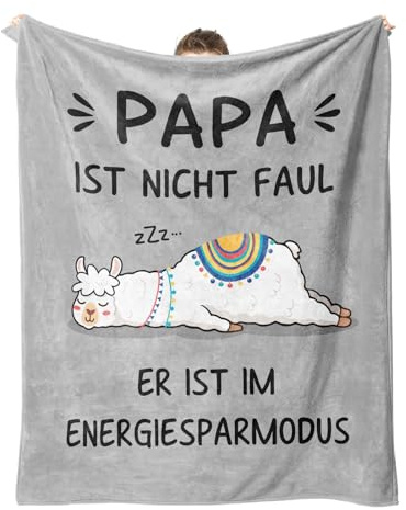 Encoink Papa Geschenk, Lustige Geburtstagsgeschenk für Papa – Personalisierte Geschenke Kuscheldecke, Vater Geschenk von Tochter und Sohn zum Vatertag oder zu Weihnachten 157×132 cm
