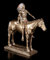 Indianer Figur auf Pferd - Appeal to The Great Spirit | Häuptling Medizinmann Statue Bronze-Optik Schamane