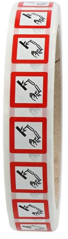 GHS 05 Etiketten 15 x 15 mm - Warnung ätzende Stoffe - 1.000 Gefahrensymbole Aufkleber auf 1 Rolle(n), Polyethylen, GHS Kennzeichnung