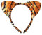 Glitzernde Tiger-Ohren auf Stirnband, Halloween-Party-Kostüm, Orange, Einheitsgröße