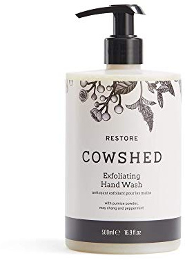 Cowshed Restore Exfoliating Hand Wash 500ml | Sweet Orange, Peppermint & May Chang Natural Hand Soap | Luxury Exfoliating Hand Wash | Vegan & Paraben Free