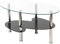 TureFans Couchtisch aus Glas，Kaffeetisch, 90 * 50 * 43cm (Transparent, schwarz)