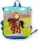 SL-Store GbR Kindergartenrucksack blau Pferd Reiterin rote Haare mit Namen Mädchen Kleinkind Kinderrucksack für Kita Kindergarten personalisiert Name Bedruckt