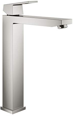 GROHE Eurocube - Einhand-Waschtischbatterie (mit Temperaturbegrenzer, wassersparend, Schnellbefestigungssystem), supersteel, 23406DC0