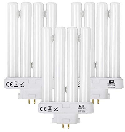 TBE LIGHTING Paquete de 3 bombillas PLS de 27 W de bajo consumo para lámparas de lectura de alta visión GX10Q-4 Quad Tube de 4 pines