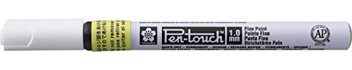 SAKURA Pen-Touch Fine Fluorescent Yellow Marker - 1 mm Line - Writes on Various Surfaces - Permanent Ink - Ideal for Industrial Use