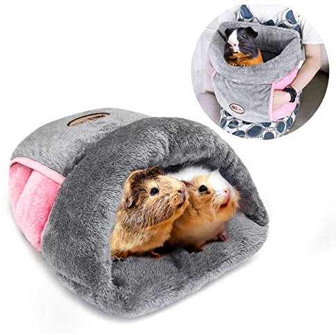 RANYPET Meerschweinchen Bett Kuschelhöhle Warmes Fleece Gemütliche Haus Bettwäsche Schlafkissen Käfig Nest für Kleintier Eichhörnchen Chinchilla Kaninchen Igelkäfig Zubehör