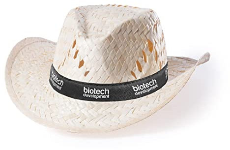 Pack de Sombreros de paja blanca personalizados - Sombrero de paja Blanca con cinta personalizada para fiestas, eventos deportivos y culturales, romerías. (Pack 10 unidades)