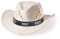 Pack de Sombreros de paja blanca personalizados - Sombrero de paja Blanca con cinta personalizada para fiestas, eventos deportivos y culturales, romerías. (Pack 10 unidades)