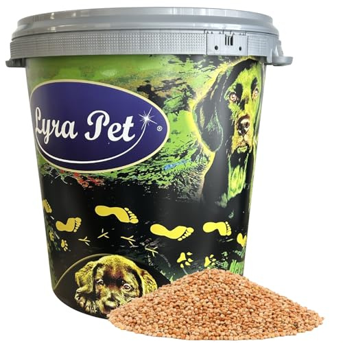 Lyra Pet® 10 kg Hirse weiß gelb lose in 30 L Tonne Vogelfutter Wildvögel | Ideal für Futtermischungen - Ganzjähriges Wildvogelfutter - Mineralstoffreicher Energielieferant - Sittiche & Kanarien