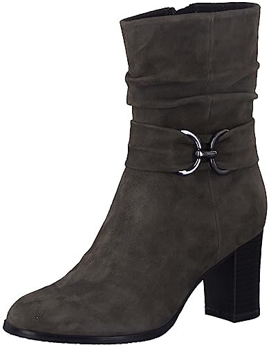 CAPRICE 9-25328-41, Botines de tacón con cordones para Mujer, Gris (Stone Suede), 36 EU