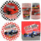 Racing Car Party Tableware Supplies Serves 20 Guests - Includes Plates, Napkins, Cup, for Kids Boy Birthday Party Decorations