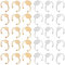 MaehSab 30 Stück leere Ringe Edelstahl einstellbare Pad Ring Basis, flache leere Ring Basis Tablett für Schmuck machen DIY Handwerk (Gold und Silber)