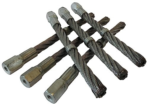 TEXAS 90061097 6 Stück Ersatzbürsten Metall für Unkrautbürste Pro Weed 700 710