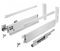 GTV - Modern Box Pro Schubladenschienen I L=400mm H=199mm I Weiss I Schublade mit Leises Schließen I Die Synchronisation des Fahrweges der Führungen I Belastung bis zu 40 kg I PB-MBPRO-KPL400C1