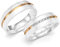 Kolibri Rings Eheringe Silber 925 Vergoldet 7 Zirkonia Steine Set - Gratis Gravur und Etui