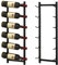 COSTWAY Weinregal Wand für 6 Weinflaschen, Flaschenhalter Metall, Flaschenregal Industrial, Aufbewahrungsregal schwarz