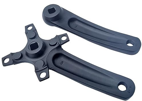 FACULX Mountainbike Single Speed Kurbelgarnitur, Aluminiumlegierung Kurbelbein BCD104mm Länge 152mm Fahrrad Kurbelsatz, Ersatz für Fahrrad Kurbelarm Set