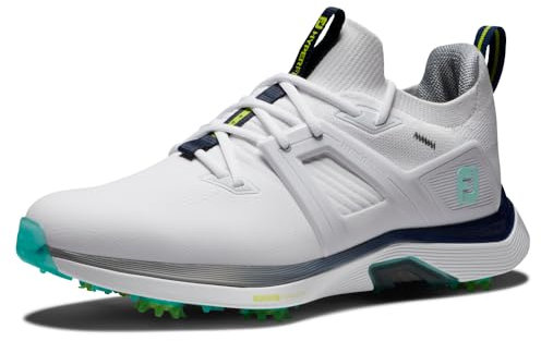 FootJoy Hyperflex Carbon, Zapatos de Golf Hombre, White Charcoal Teal, 42 EU