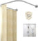 Bastone Tenda Doccia Angolare Regolabile Forma U, Asta Tenda Doccia Curva 304 Acciaio Inox Telescopica Barra, per Bagno Negozio di Abbigliamento