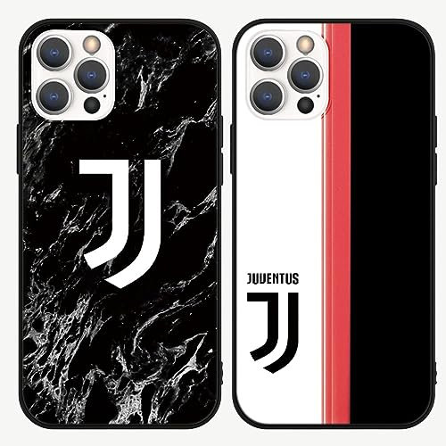 nurkorki 【2 Stück】 Handyhülle für Xiaomi Redmi 12 6,79 Hülle, Juventus Football Club Black Marble Lustige Case, Ultra Dünn Matt Weich Silikon Hülle Stoßfest Kratzfest Schutzhülle, 01