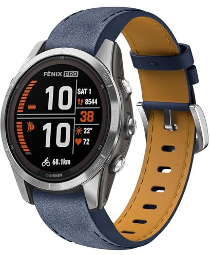 Fenix 7S Armband Leder, 20mm Ersatzarmband Leder Armband für Garmin Fenix 5S, Fenix 5S Plus, Fenix 6S, Fenix 6S Pro, Fenix 7S Sapphire Solar, Fenix 7S, Fenix 7S Solar