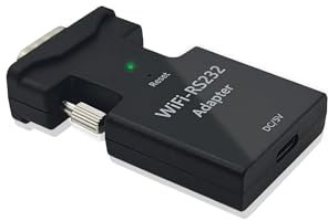 Mini RS232 to Ethernet WiFi Adapter, RS232 Wireless Extender with Type-C Power Port, No Drive Telnet Protocol RS232 to WiFi Converter for Remote Config/Testing
