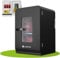Juskys 2in1 Mini Kühlschrank 15 Liter Schwarz - kleine Minibar mit Kühl- und Heizfunktion - kleiner Getränkekühlschrank 12V und 230V - Büro, Camping